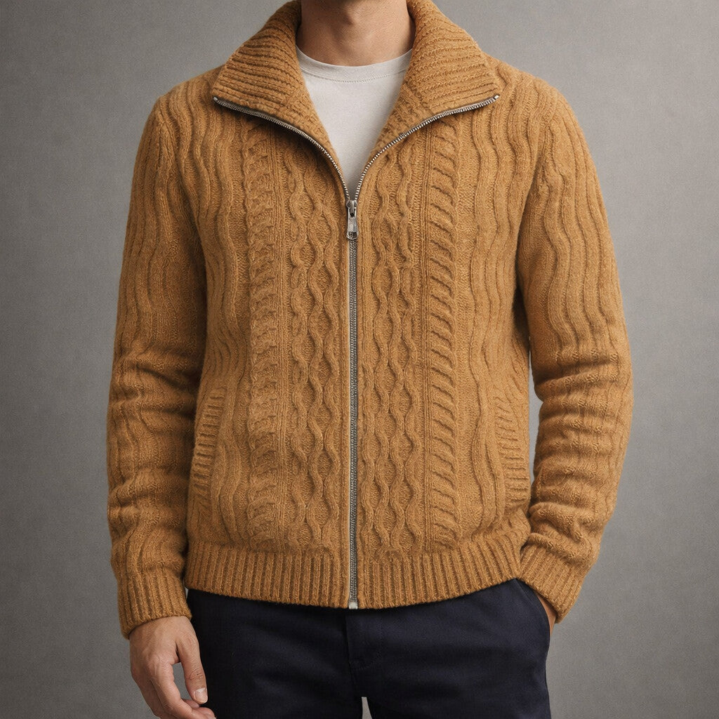 WENTWORTH LONDON | CLASSIC ZIPPERED CARDIGAN FOR MEN