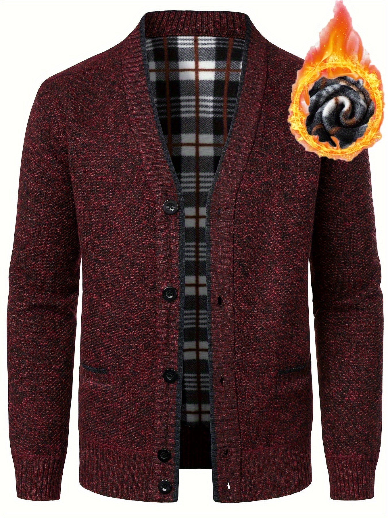 FLEECE KNIT CARDIGAN FOR MEN