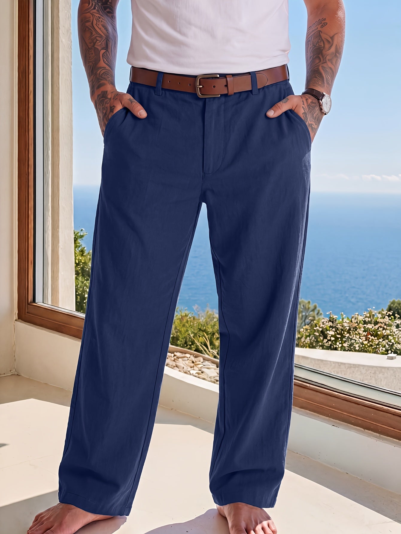CLASSIC LINEN TROUSERS FOR MEN