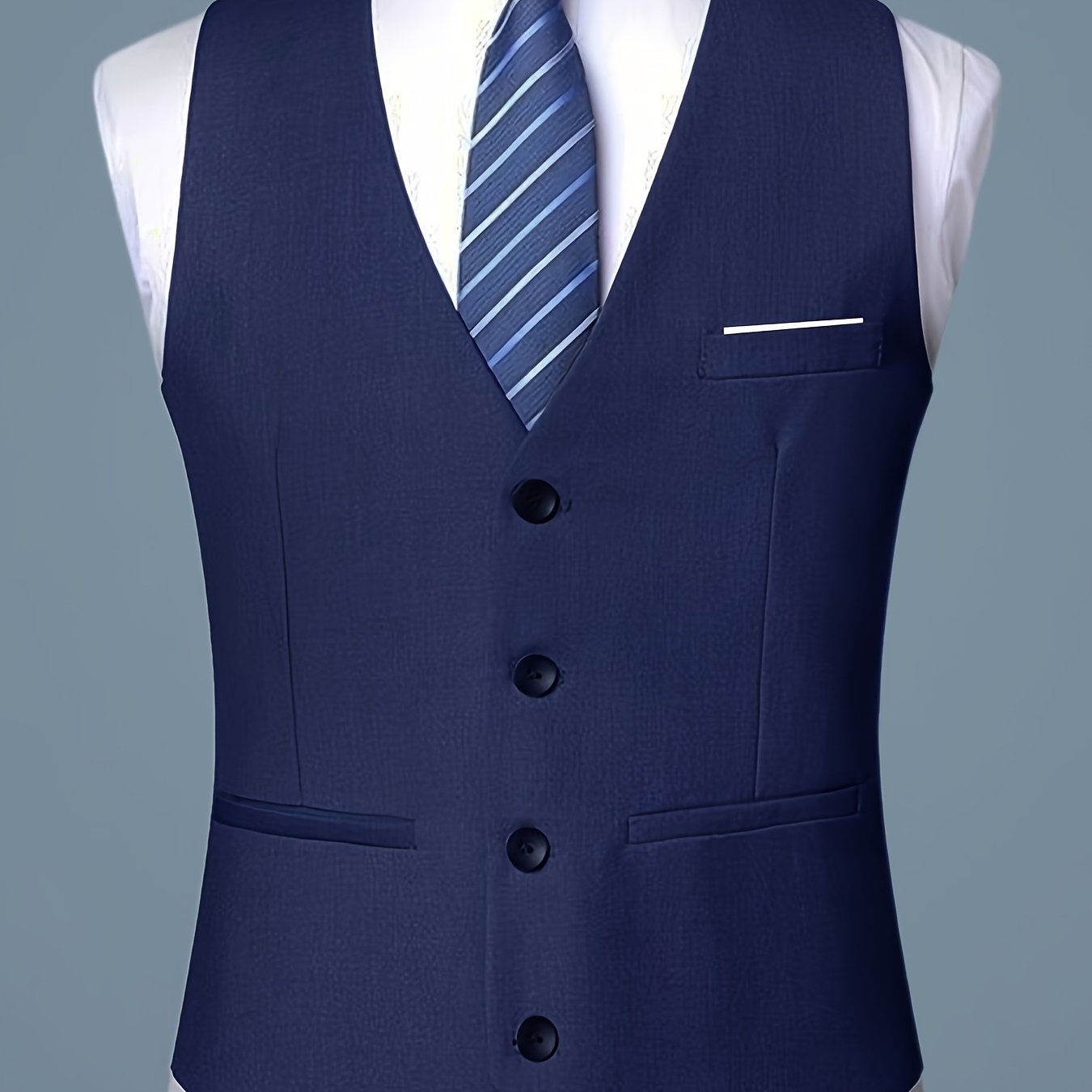 V-NECK SKINNY VEST FOR MEN