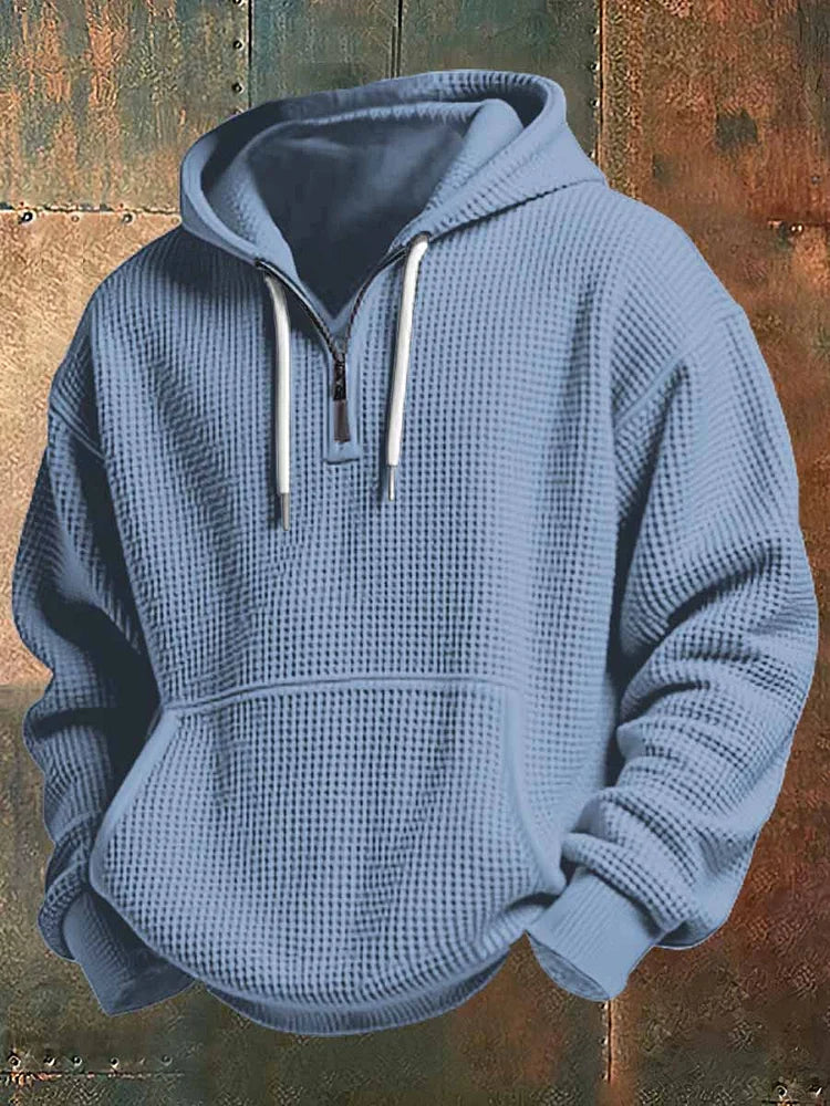 WAFFLE KNIT HOODIE FOR MEN