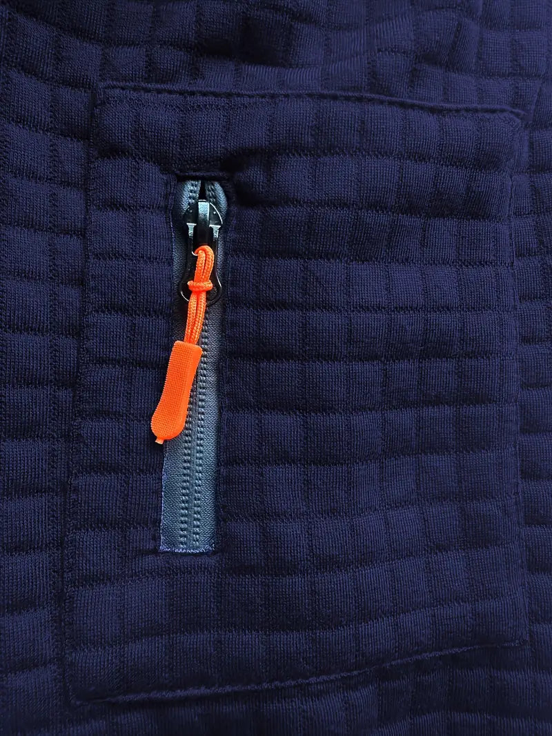WAFFLE KNIT POLO FOR MEN