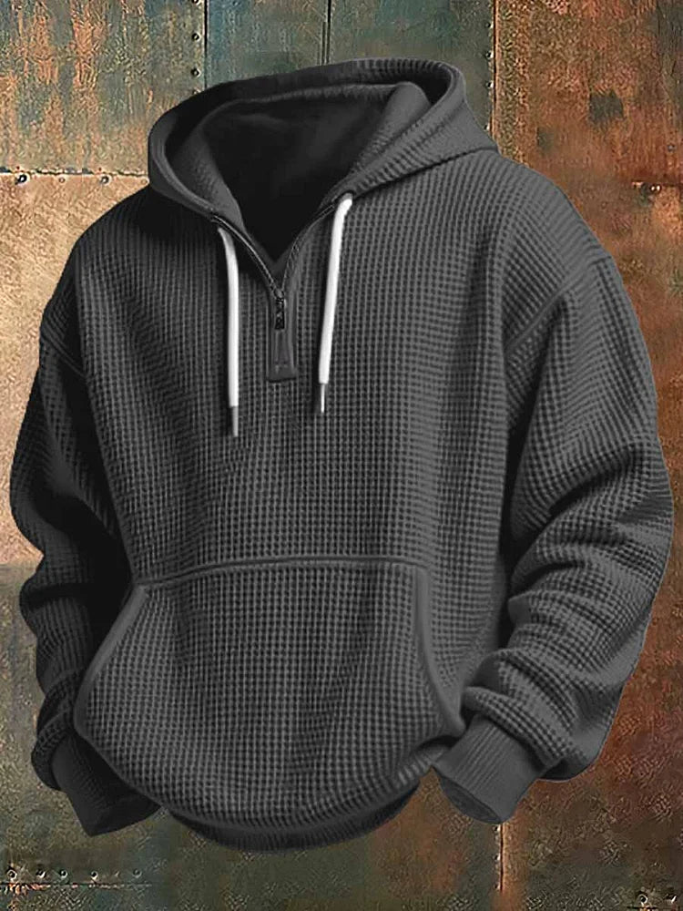 WAFFLE KNIT HOODIE FOR MEN