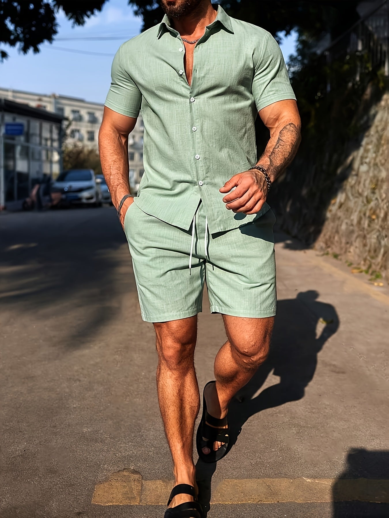 LINEN BLEND SET FOR MEN