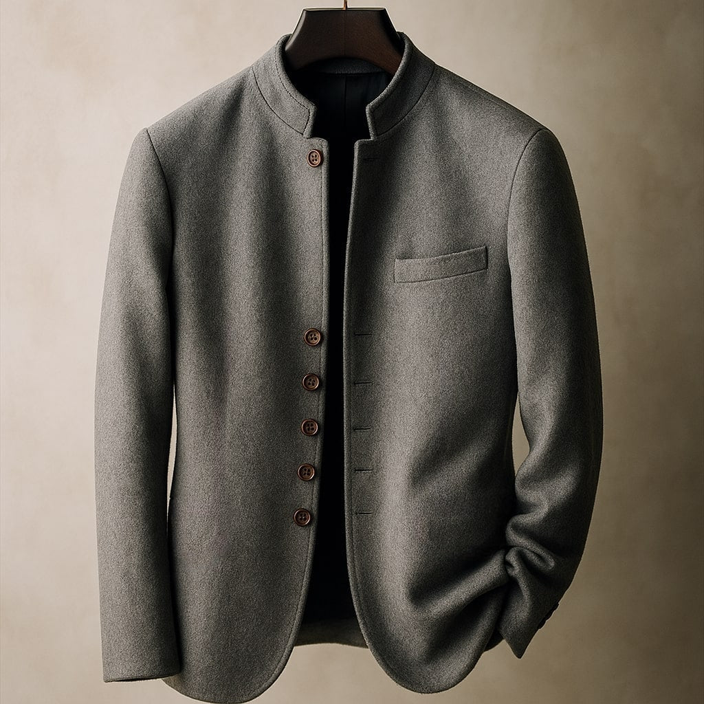 WENTWORTH LONDON | WOOL JACKET WITH STRAIGHT COLLAR