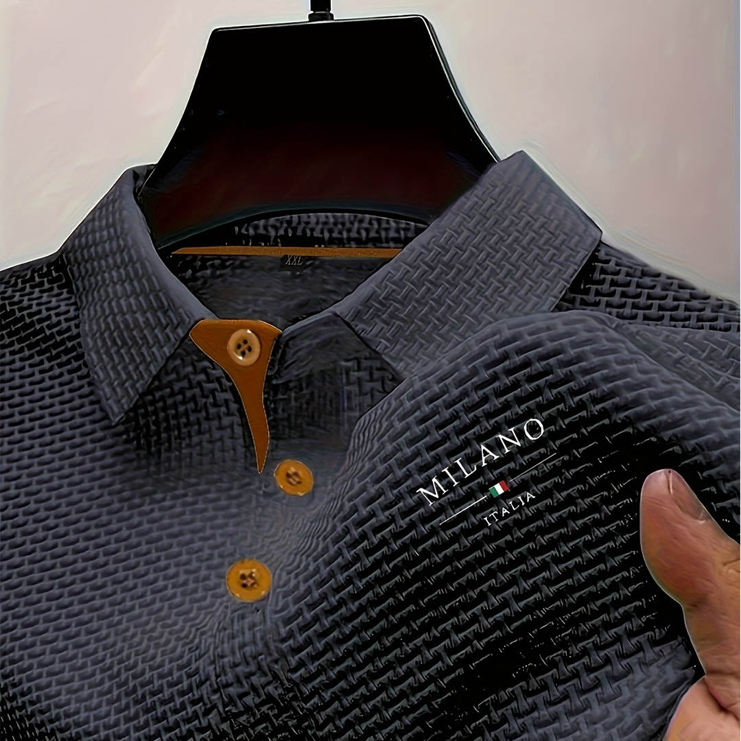 TEXTURED POLO SHIRT FOR MEN