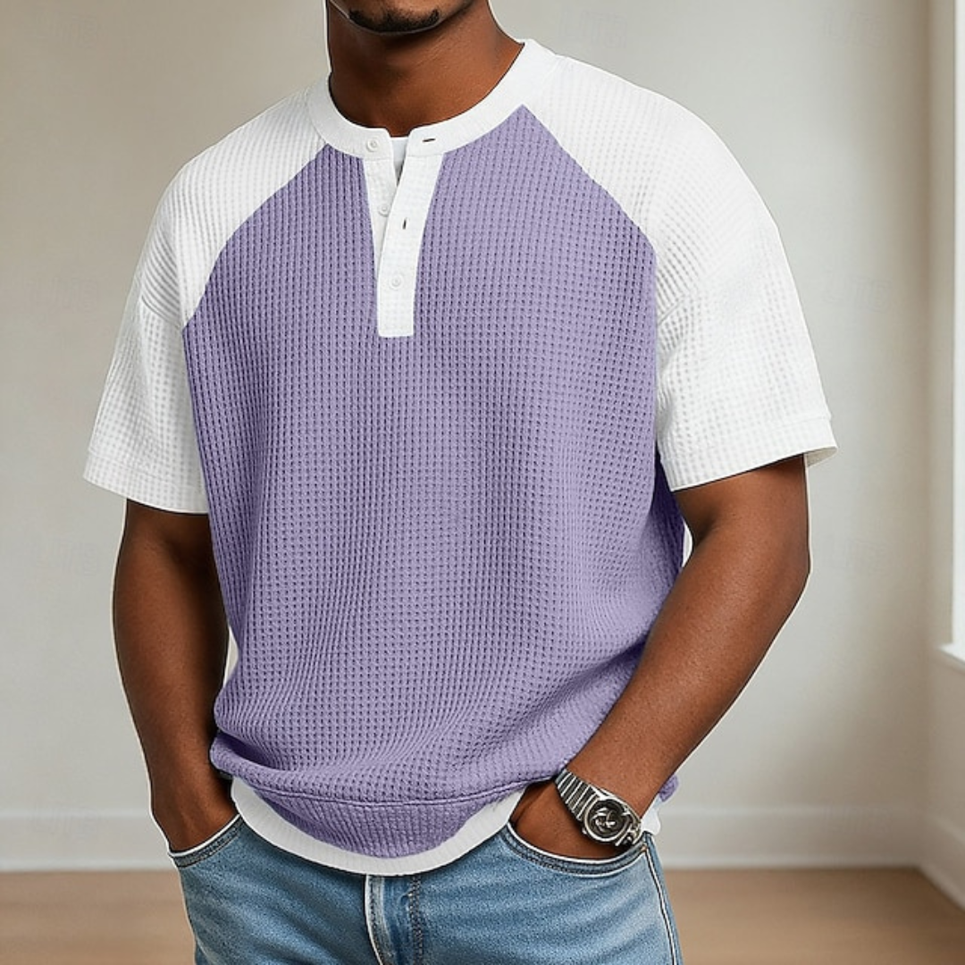 WAFFLE KNIT SHIRT FOR MEN