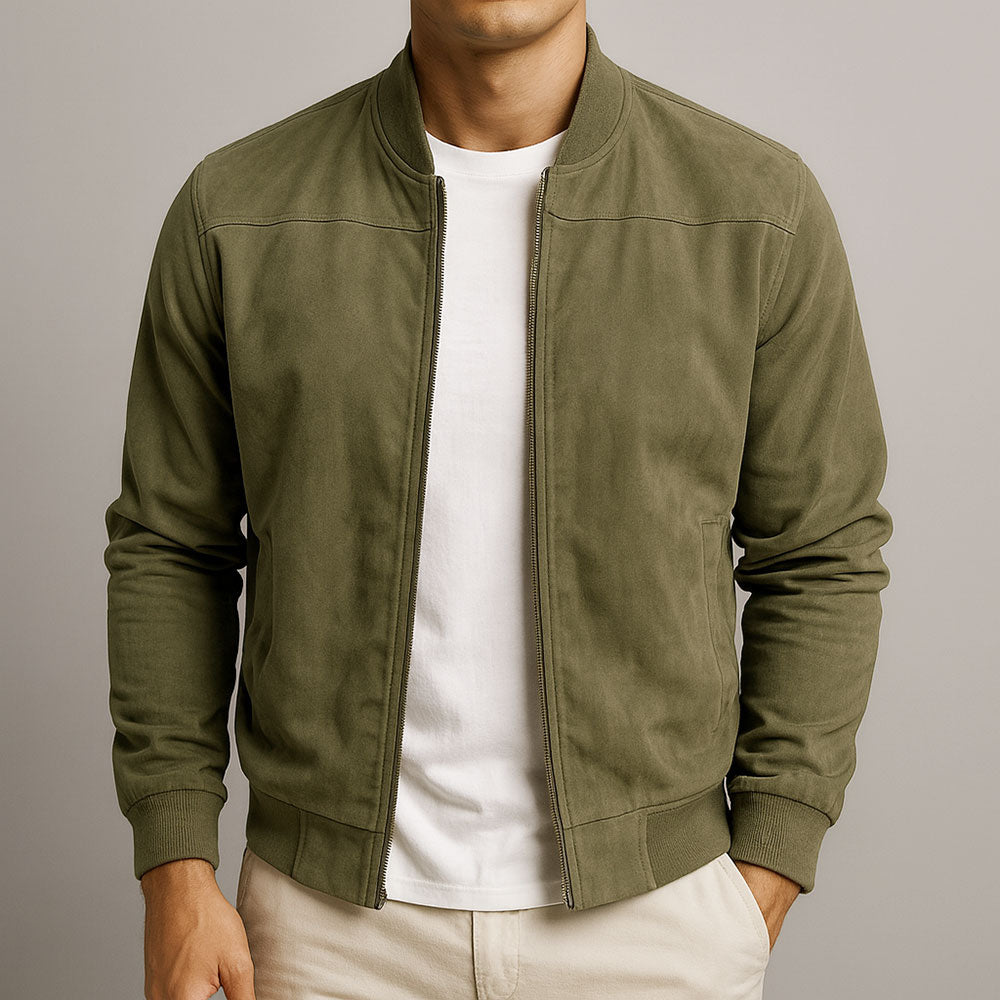 SUEDE EFFECT JACKET FOR MEN