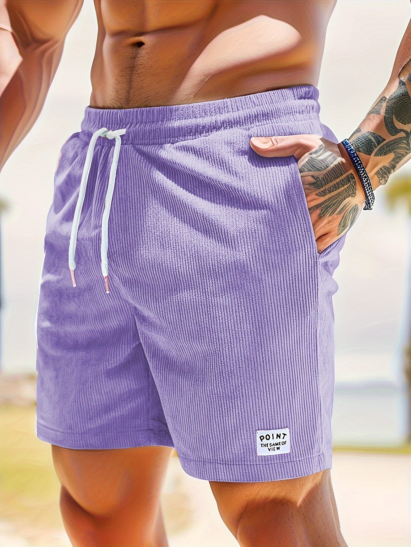 SKINNY DRAWSTRING SHORTS FOR MEN