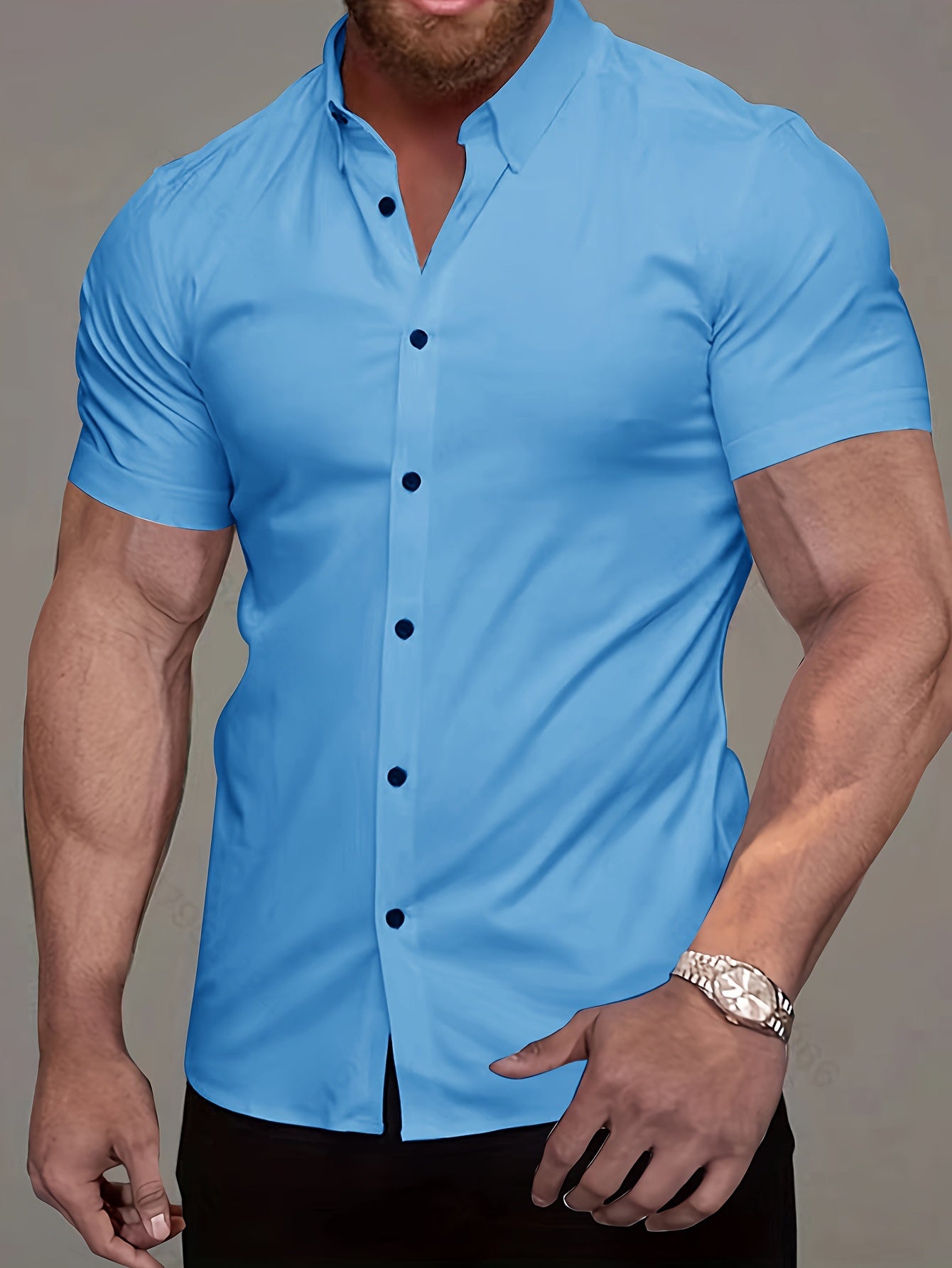 SOLID COLOR SHIRT FOR MEN