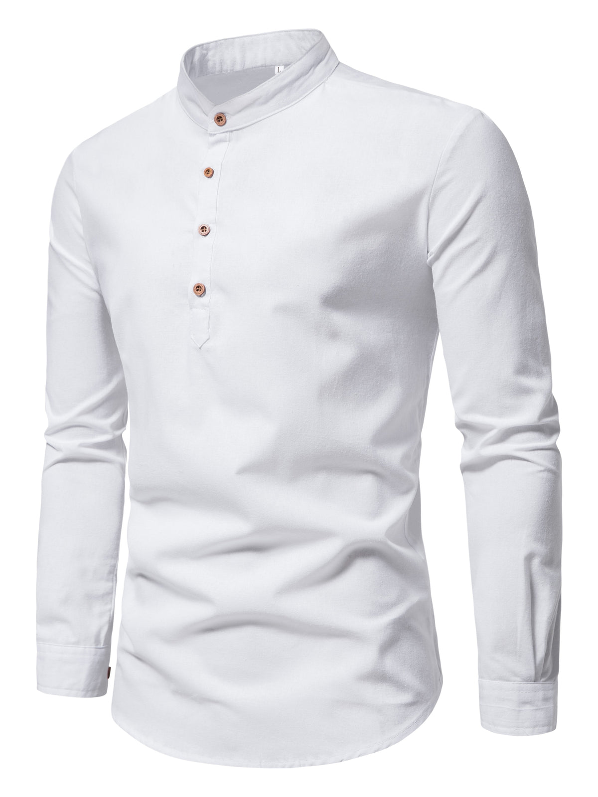 COTTON HALF PLACKET SHIRT FOR MEN