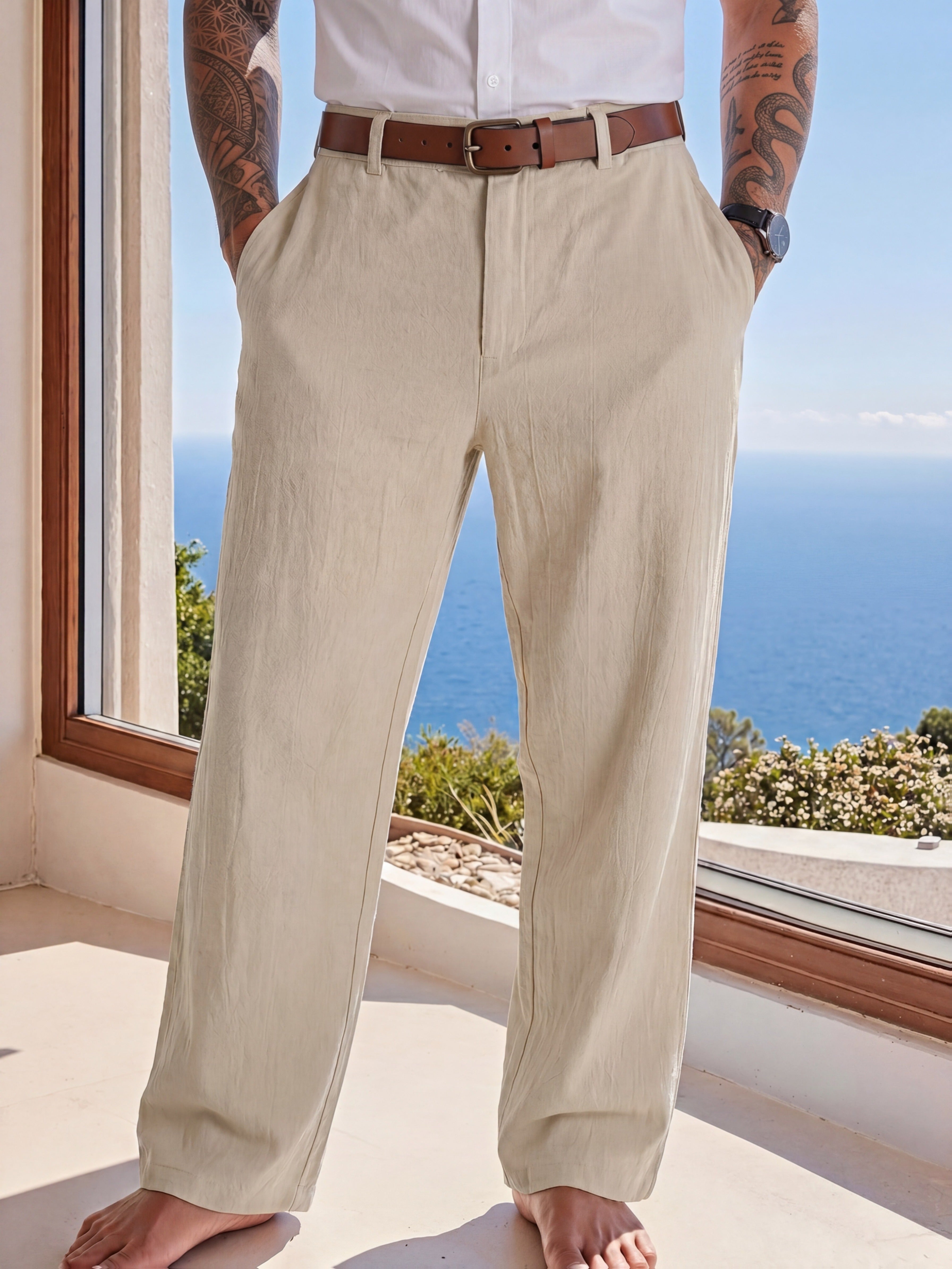 CLASSIC LINEN TROUSERS FOR MEN