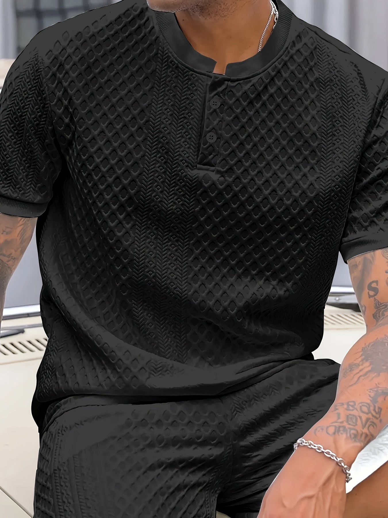 STAND COLLAR POLO SHIRT FOR MEN