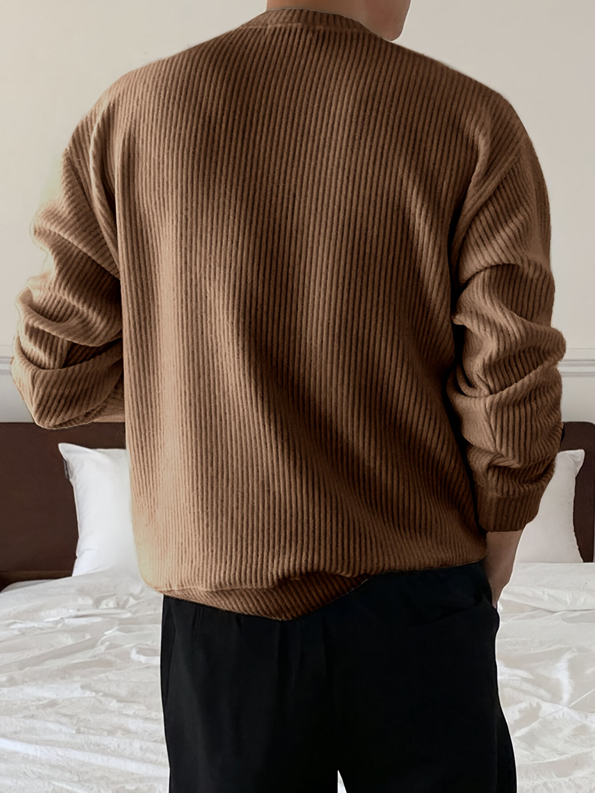 TEXTURED KNIT SWEATER FOR MEN