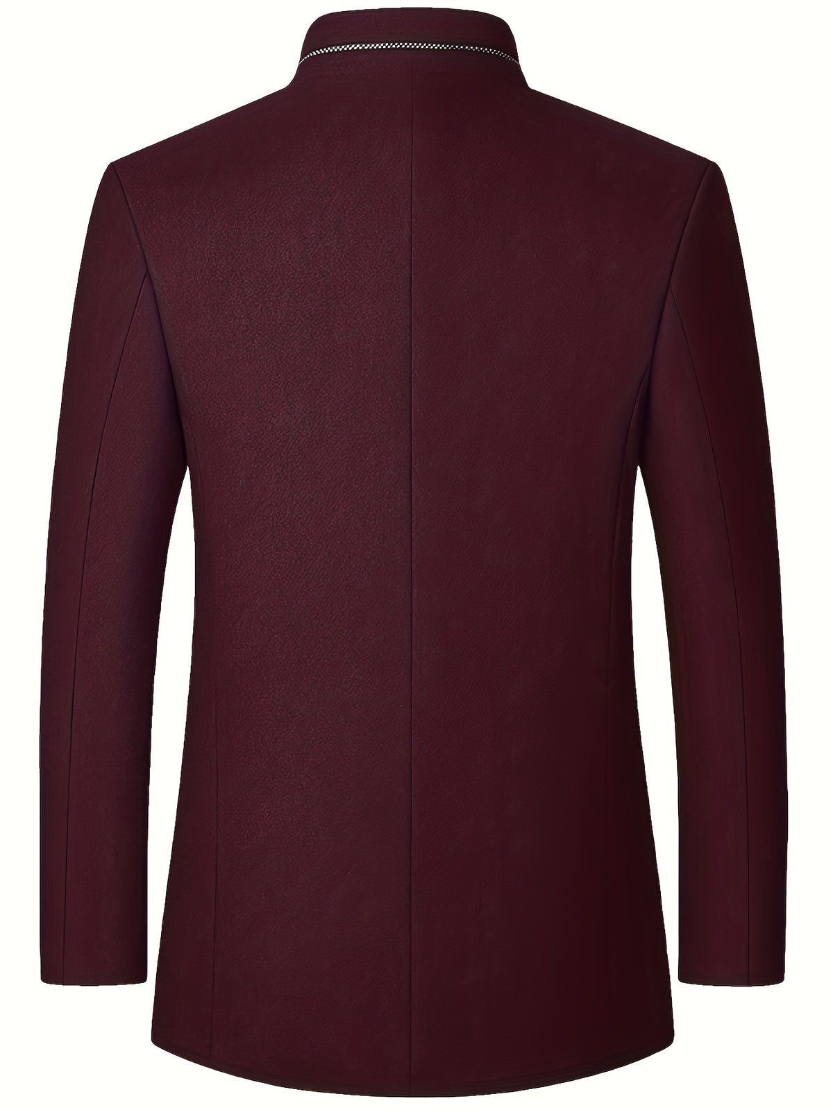 STAND COLLAR TWEED JACKET FOR MEN