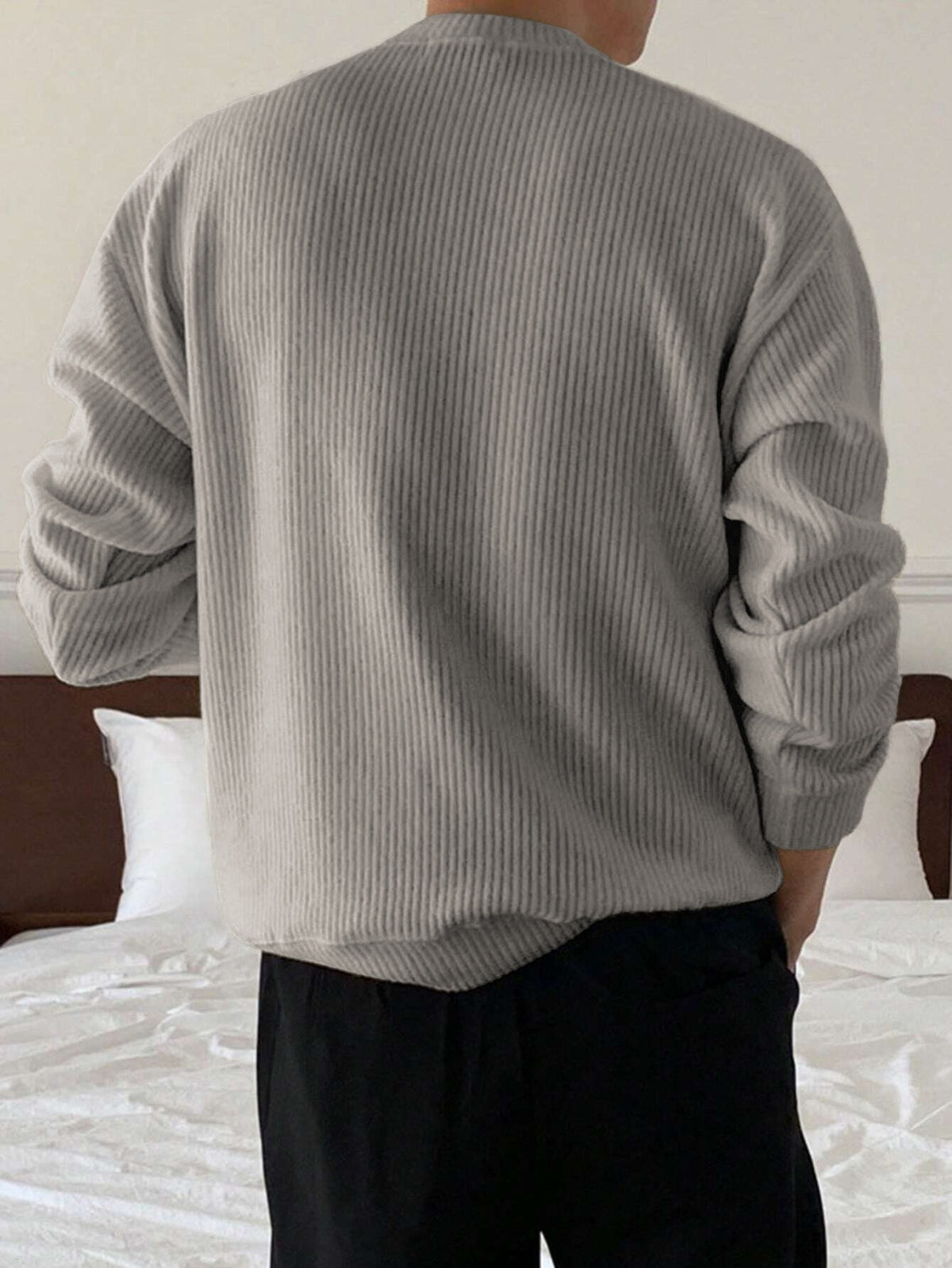 TEXTURED KNIT SWEATER FOR MEN