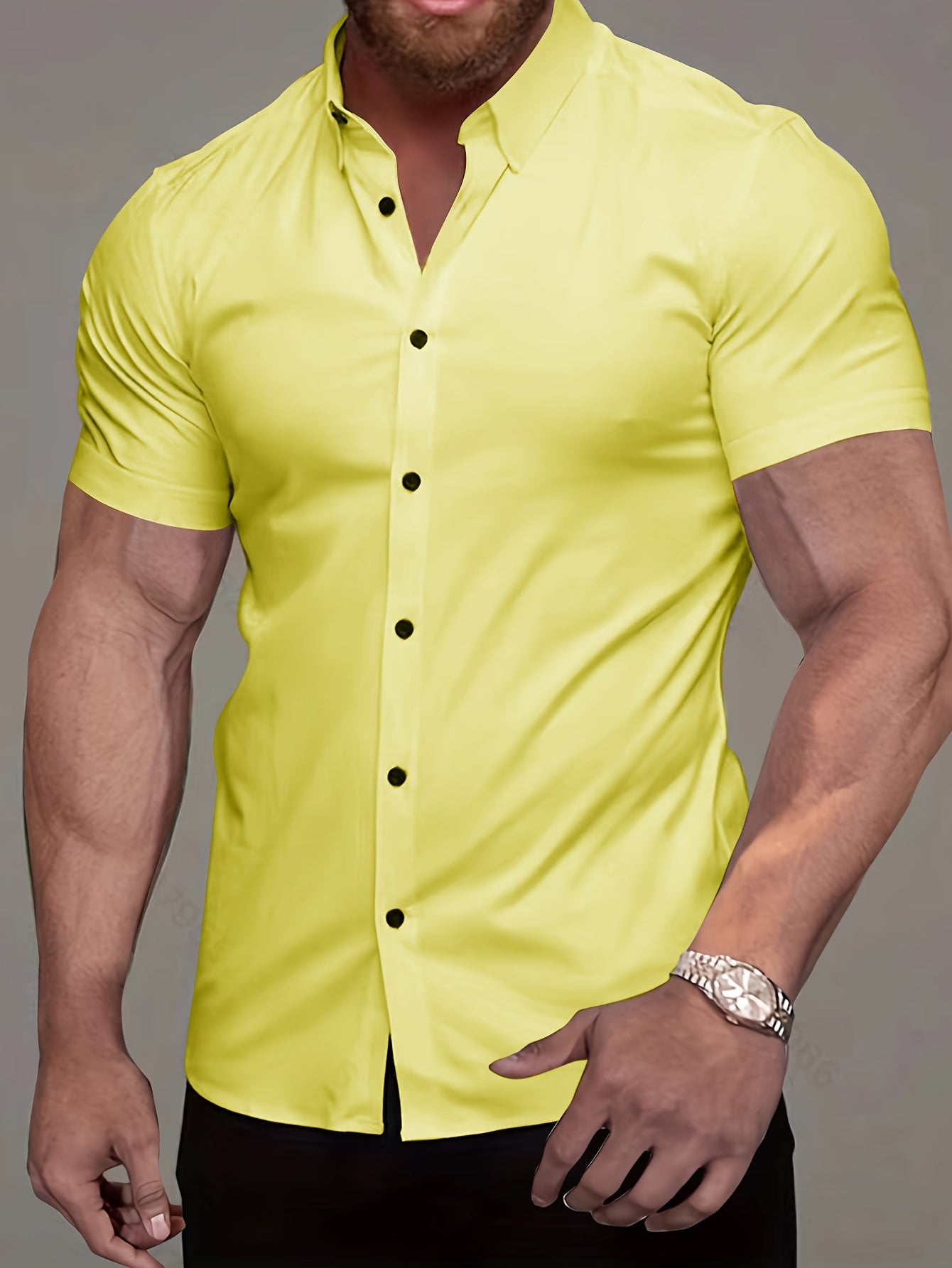 SOLID COLOR SHIRT FOR MEN