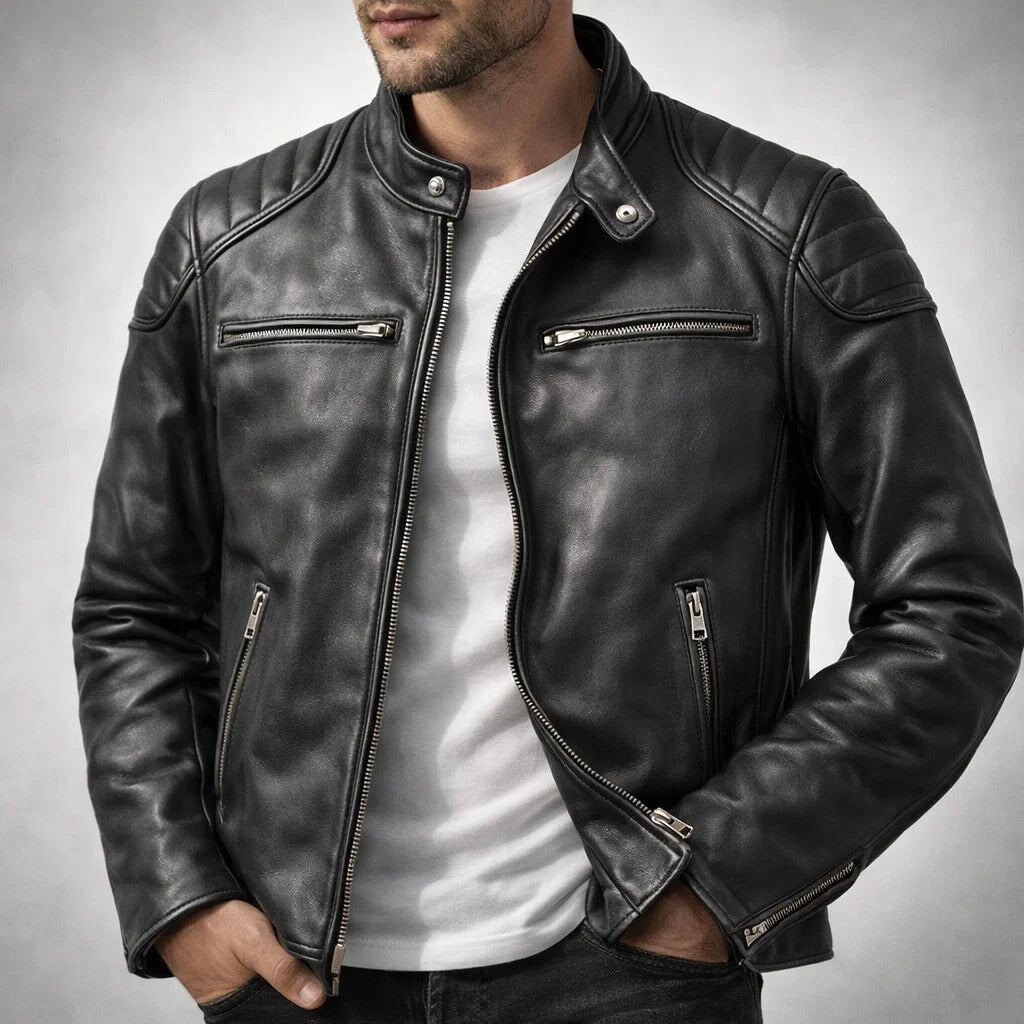RUGGED MOTO JACKET FOR MEN