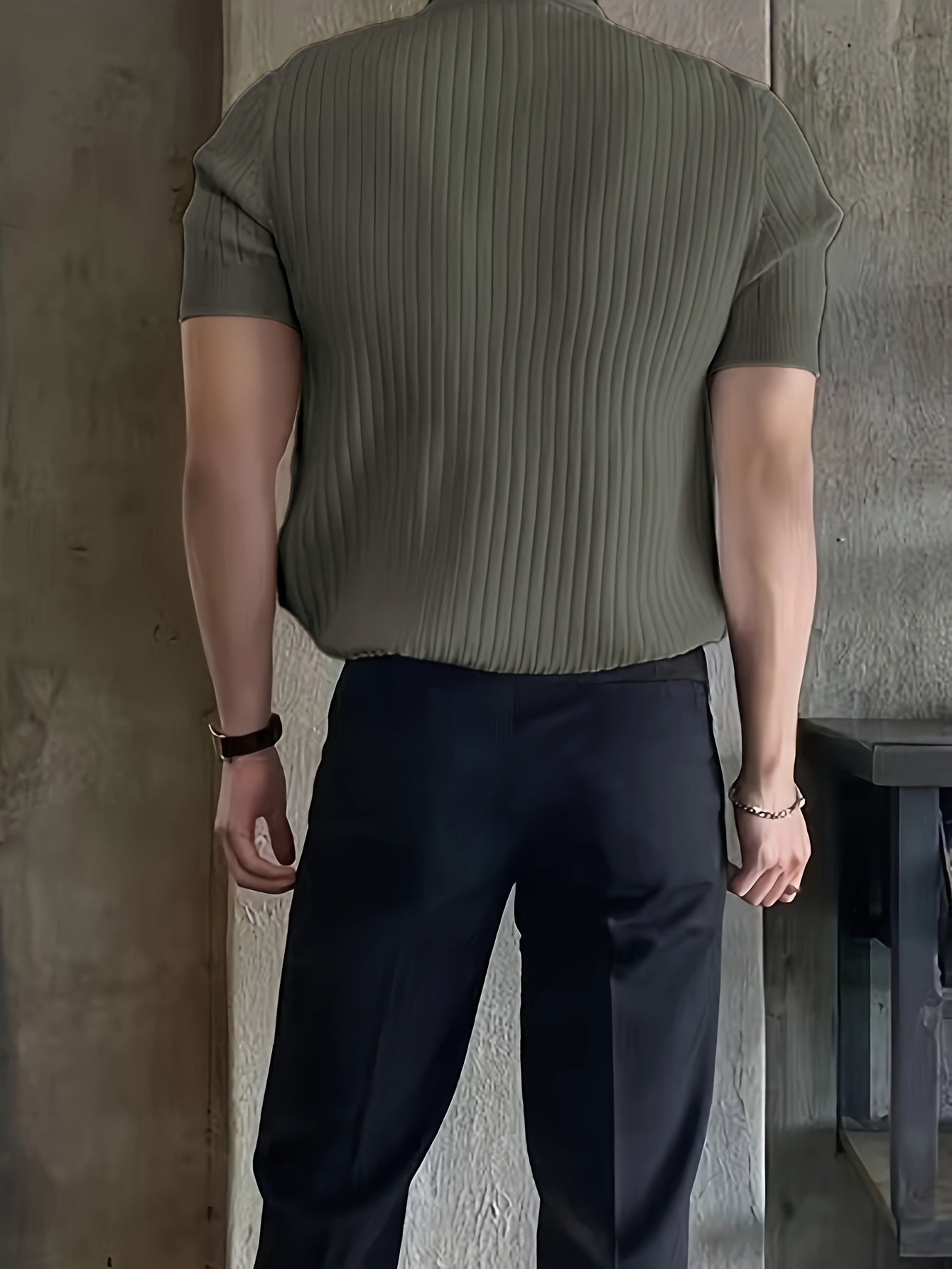 VISCOSE KNIT POLO FOR MEN