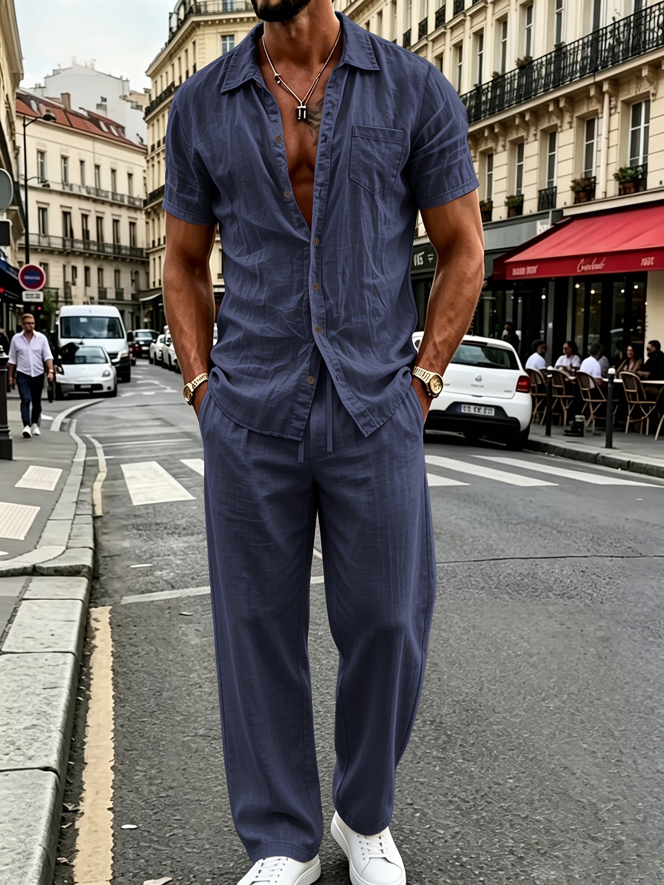 BUTTONED SET FOR MEN