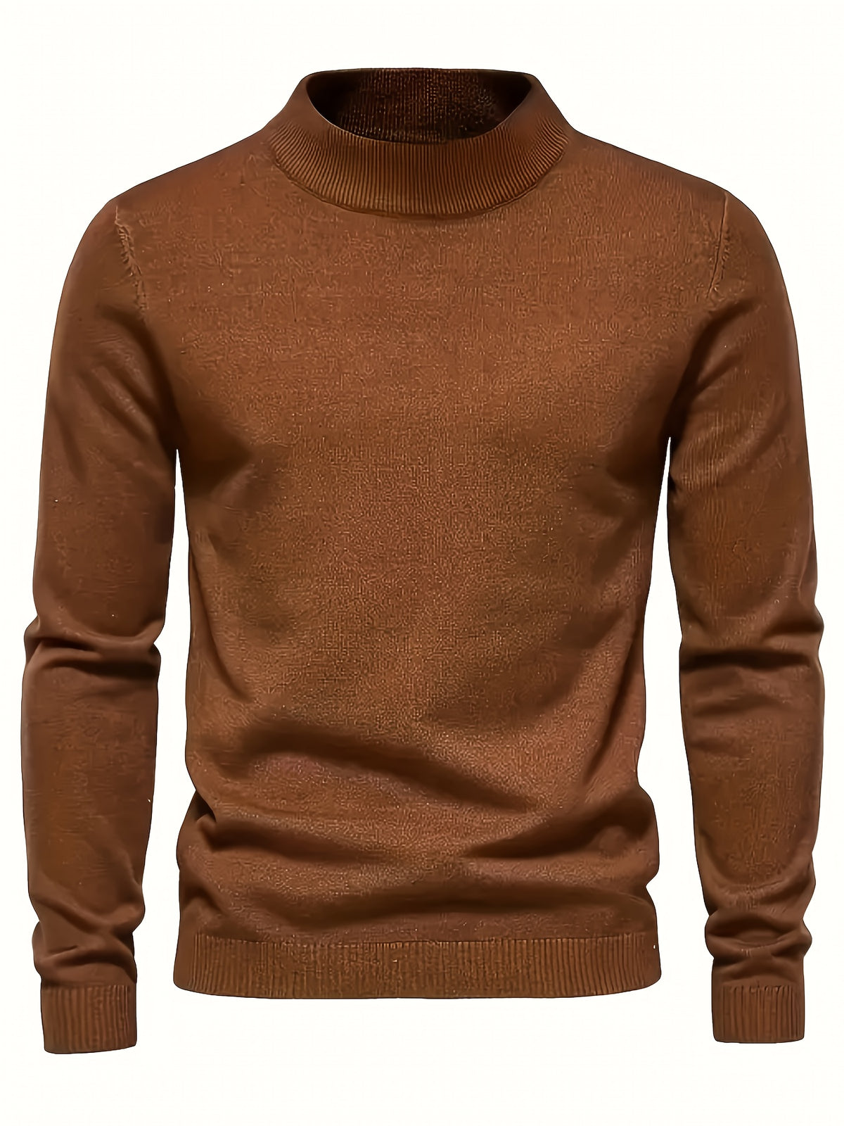 RIB KNIT HIGH NECK SWEATER FOR MEN