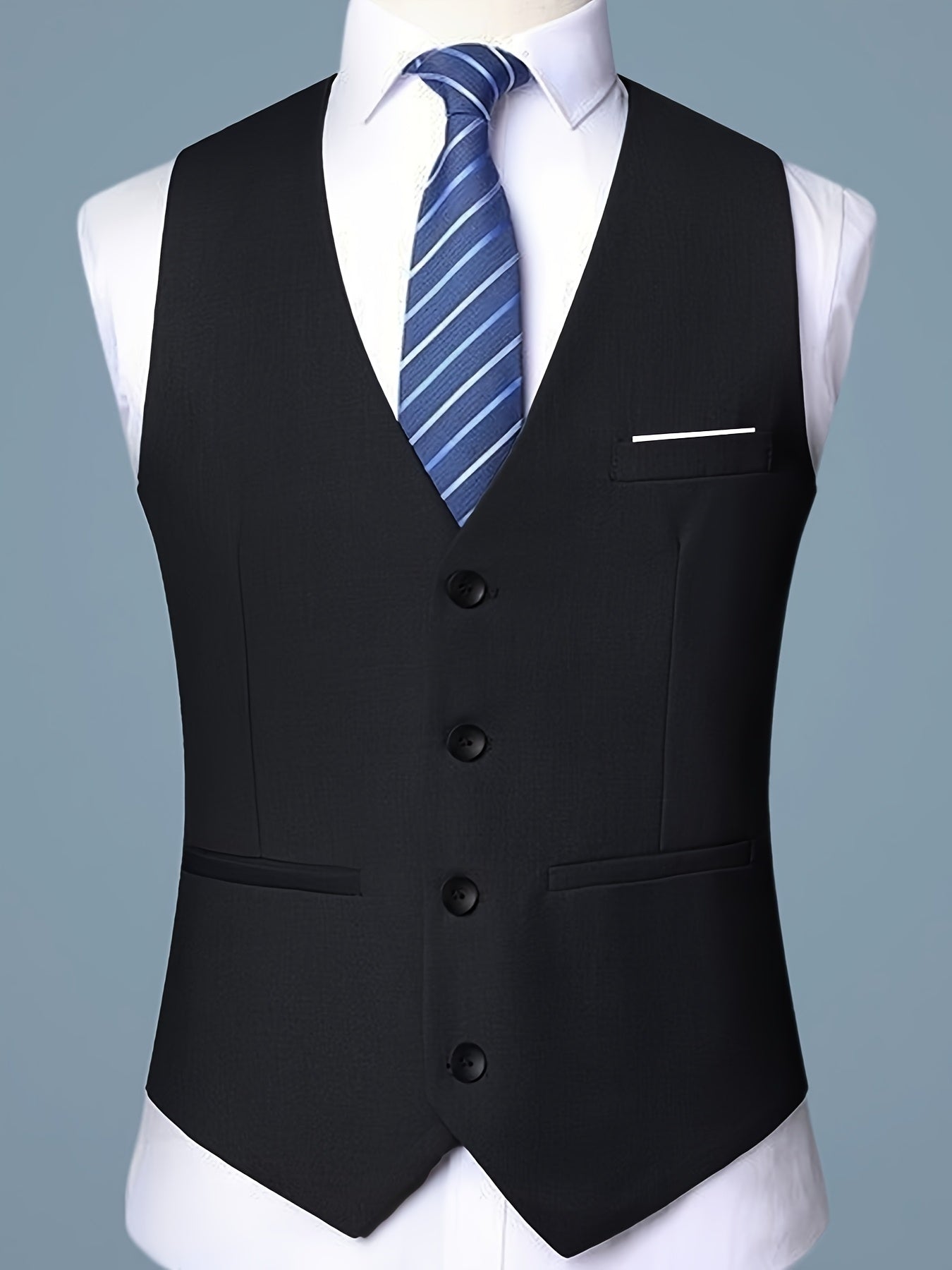 V-NECK SKINNY VEST FOR MEN