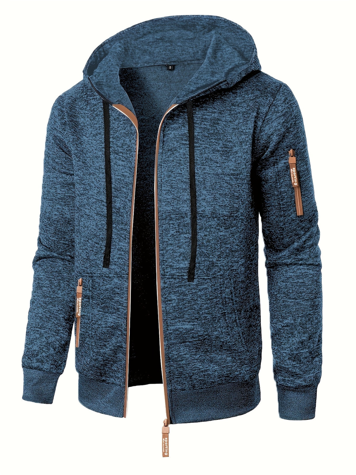 HOODED ZIP KNIT SWEATER FOR MEN