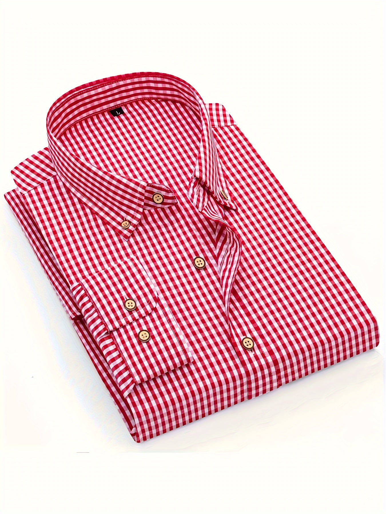 PLAID BUTTON-UP SHIRT FOR MEN