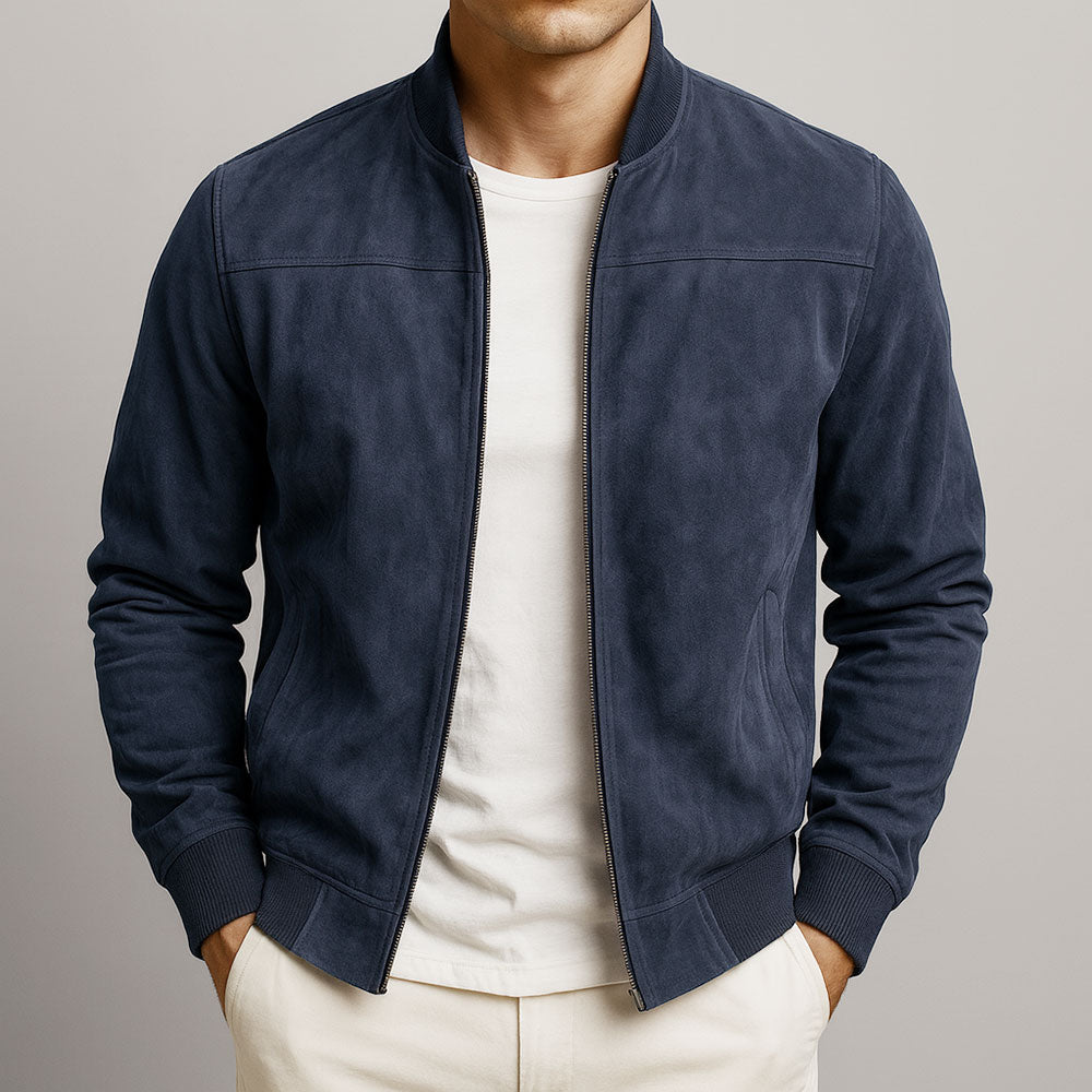 SUEDE EFFECT JACKET FOR MEN