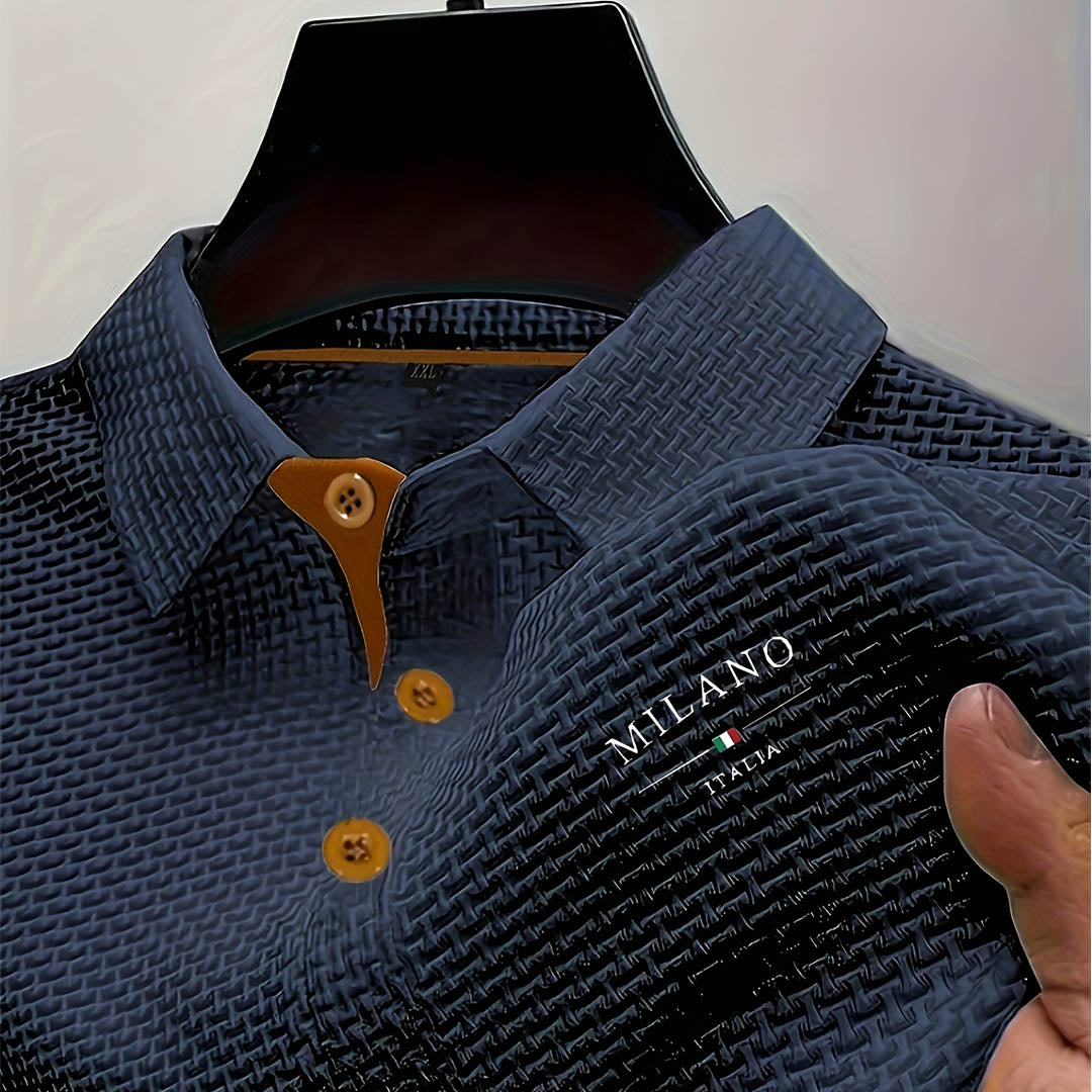 TEXTURED POLO SHIRT FOR MEN