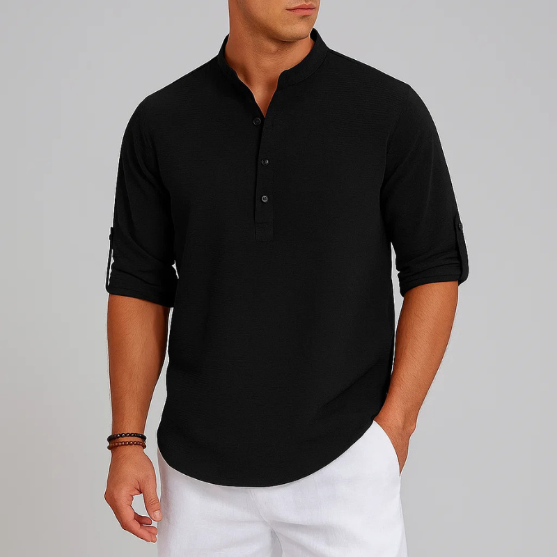 STRUCTURED WEAVE SHIRT FOR MEN