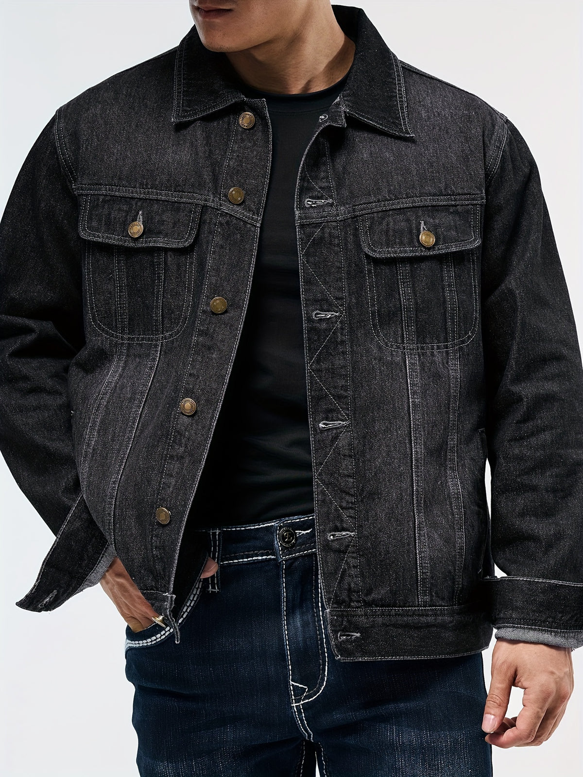 DENIM TRUCKER JACKET FOR MEN