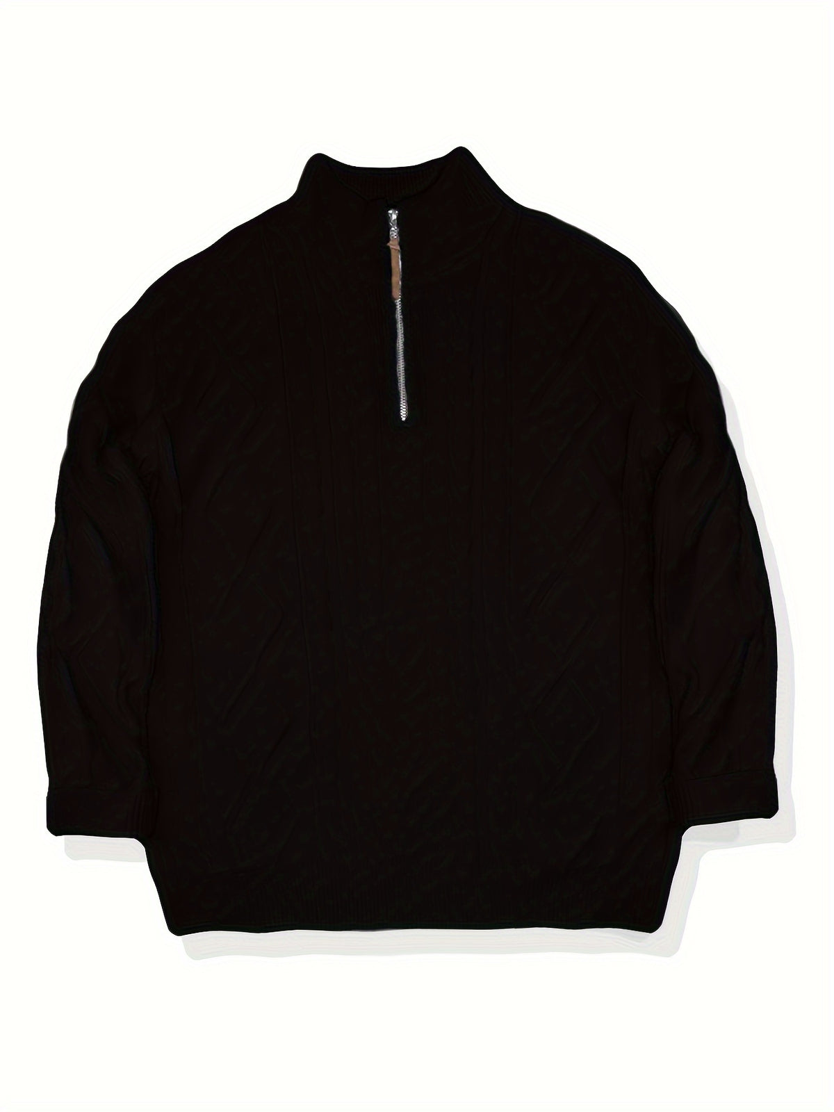 CABLE KNIT HALF ZIP SWEATER FOR MEN