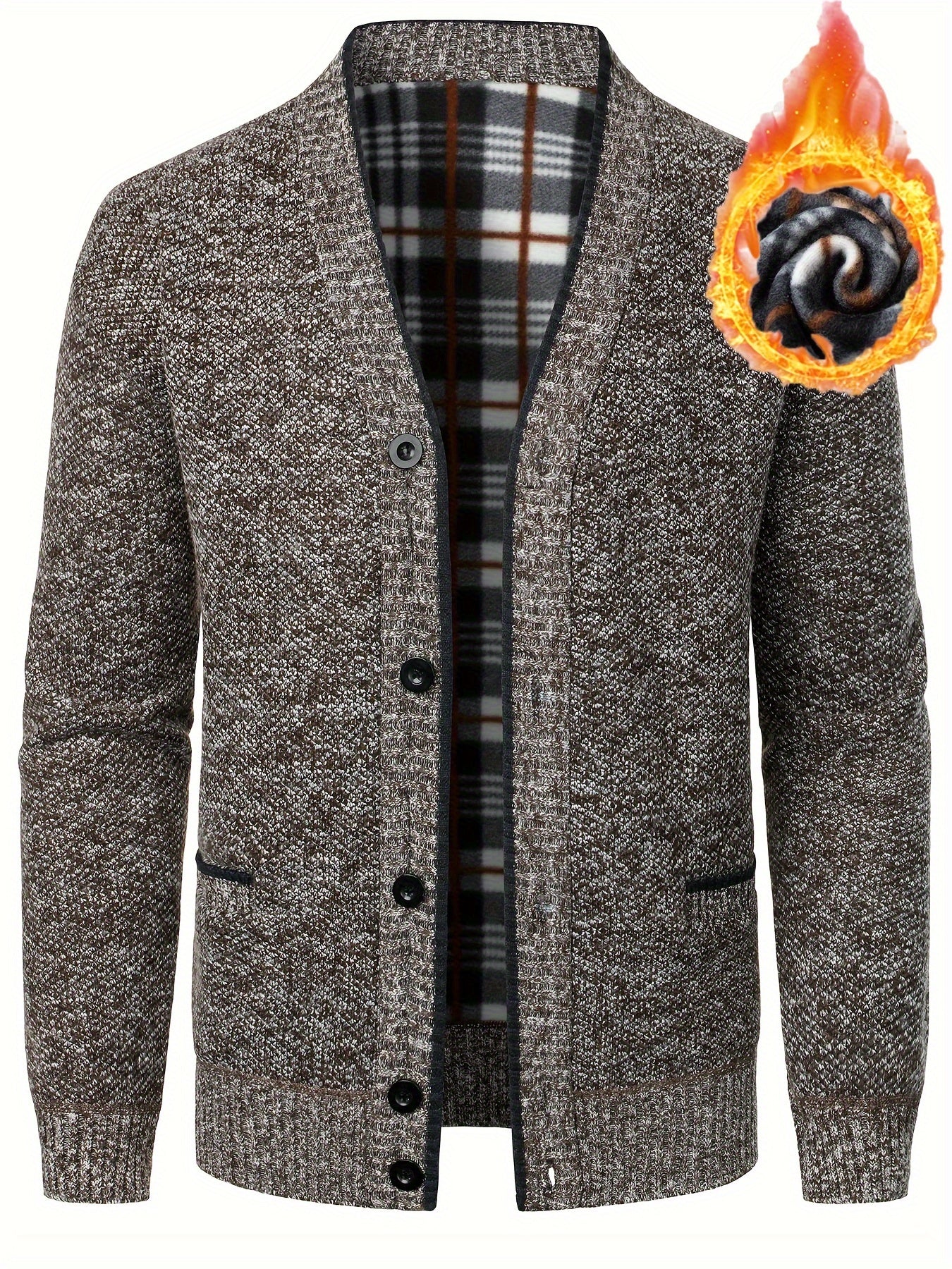 FLEECE KNIT CARDIGAN FOR MEN