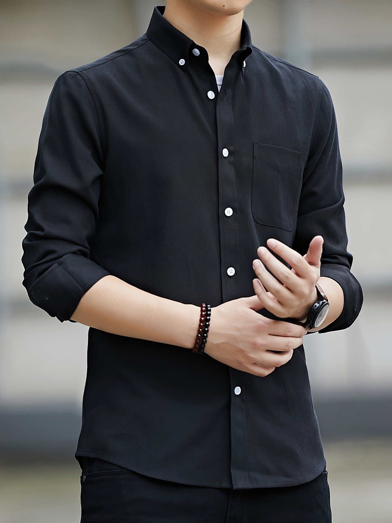 LAPEL BUTTON SHIRT FOR MEN