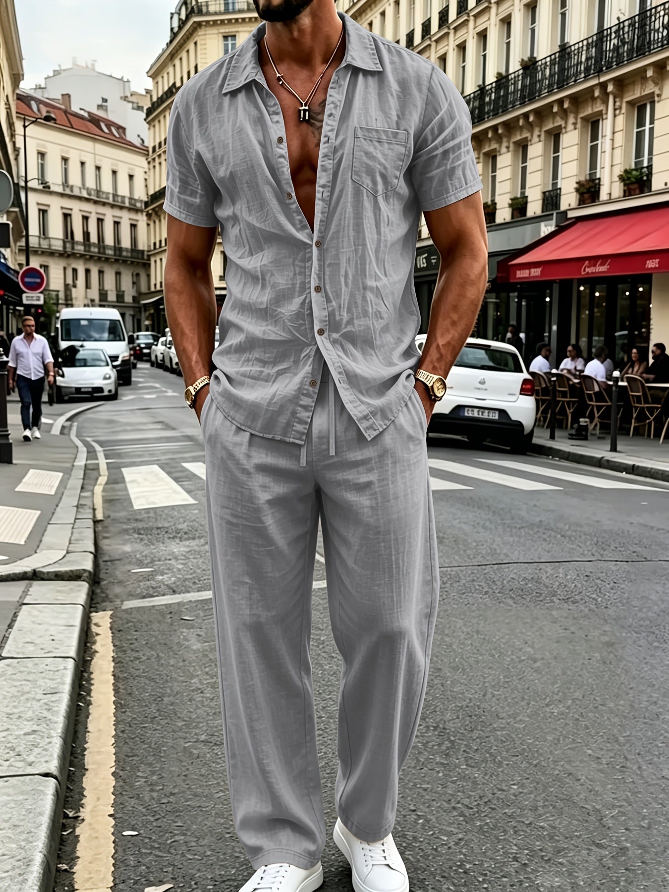 BUTTONED SET FOR MEN