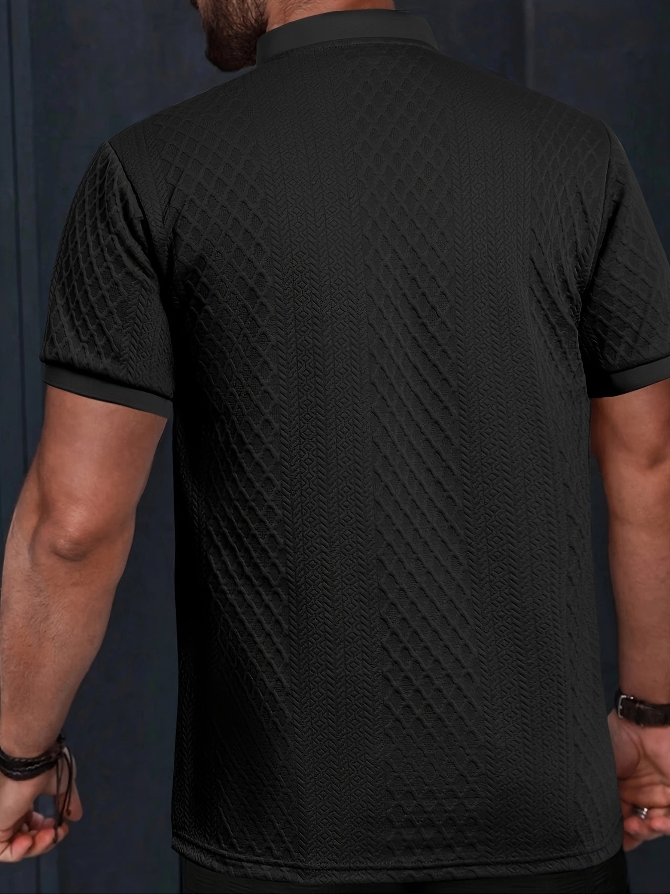 STAND COLLAR POLO SHIRT FOR MEN