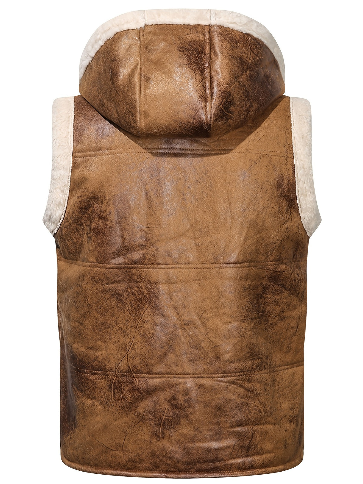 HOODED FUR-LINED VEST FOR MEN