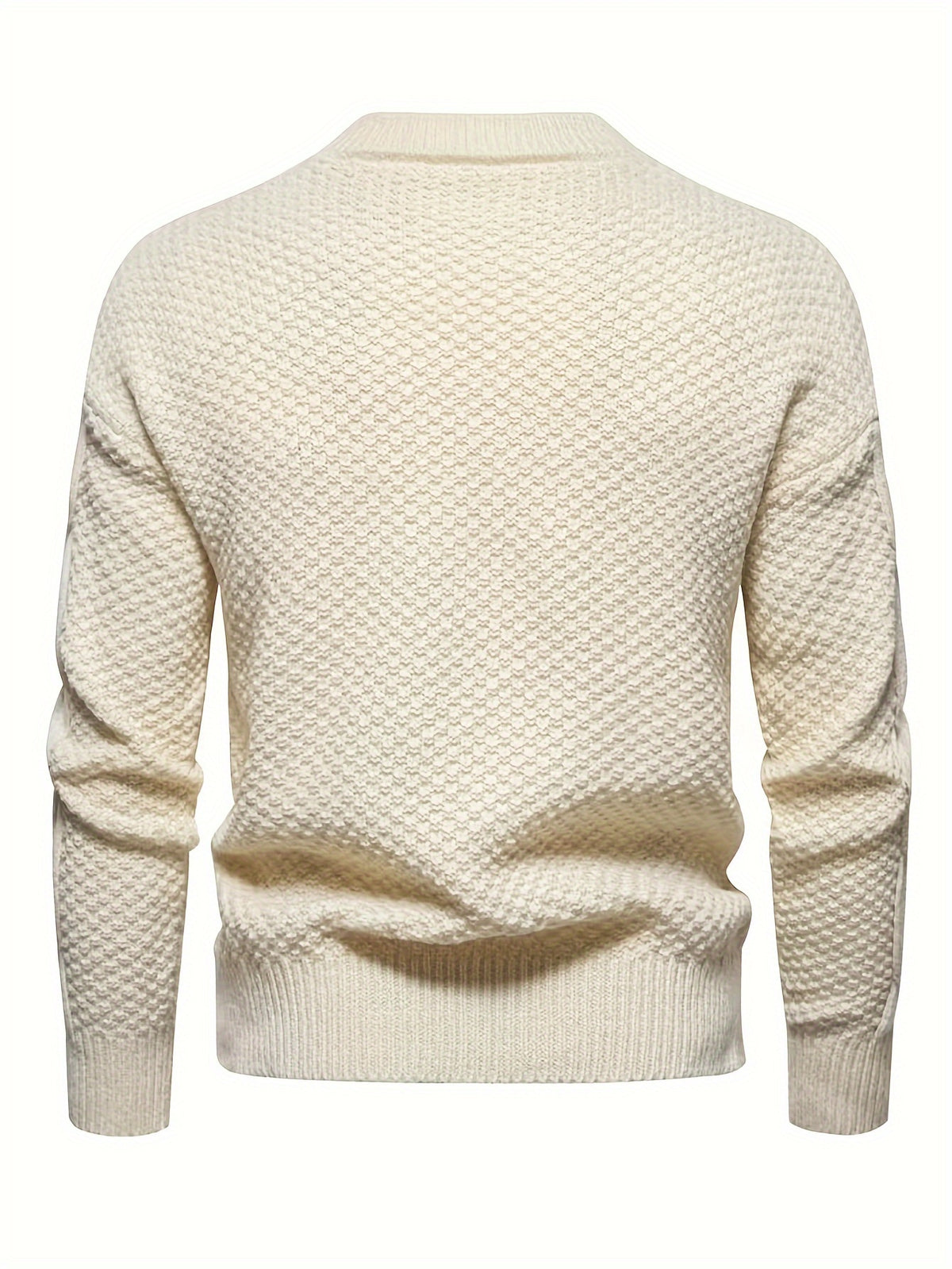 CABLE KNIT CREW NECK SWEATER FOR MEN