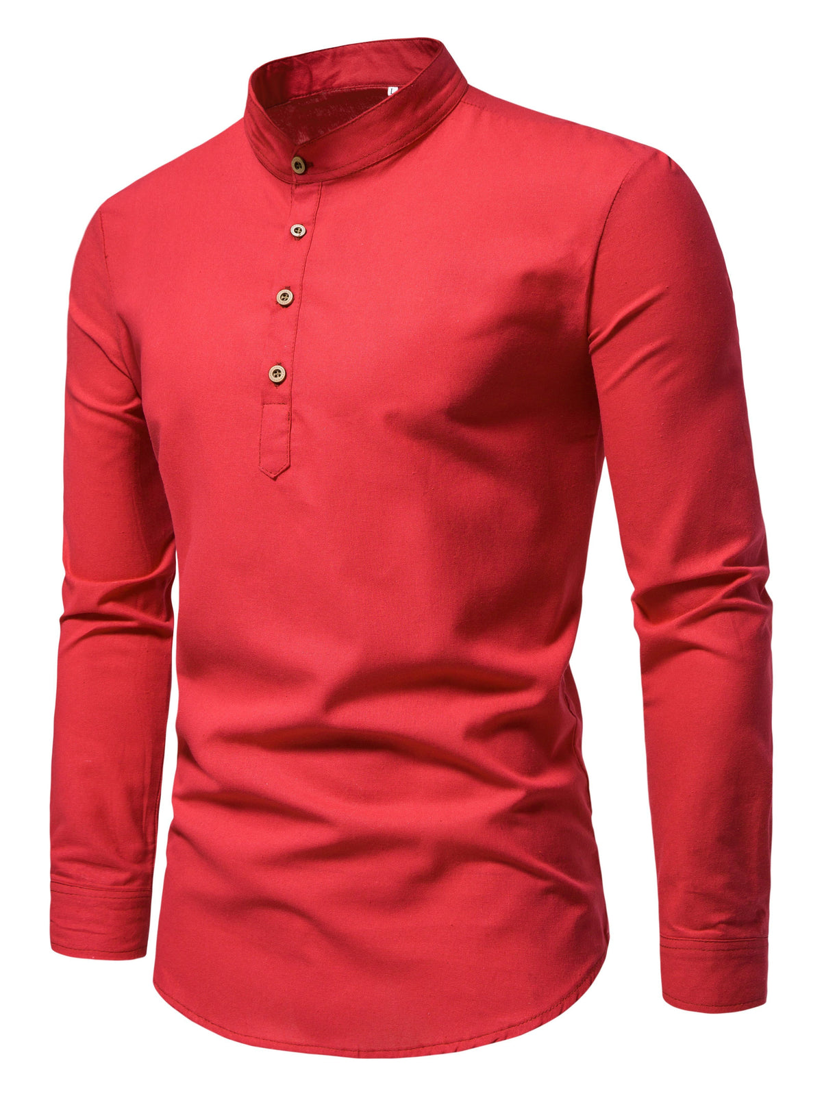 COTTON HALF PLACKET SHIRT FOR MEN