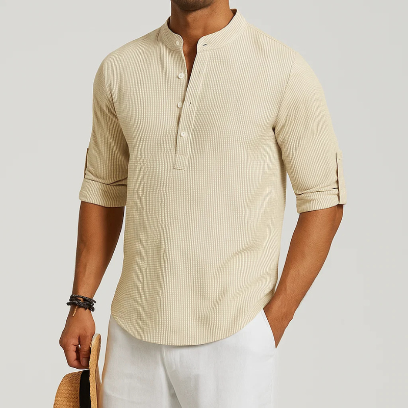 STRUCTURED WEAVE SHIRT FOR MEN