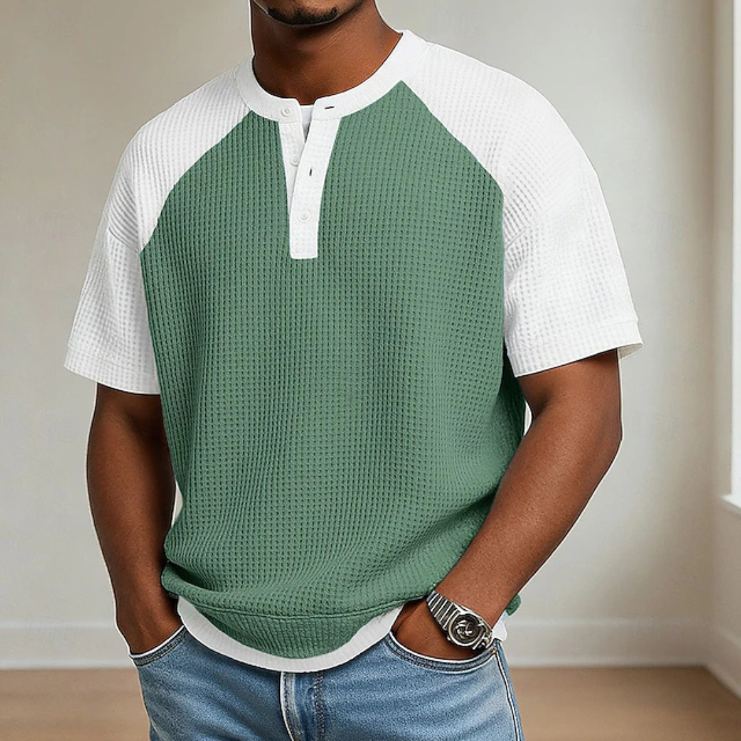 WAFFLE KNIT SHIRT FOR MEN