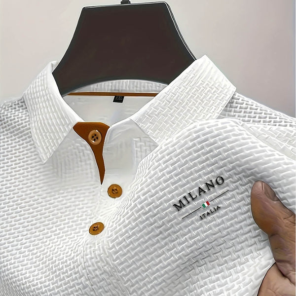 TEXTURED POLO SHIRT FOR MEN — alt view