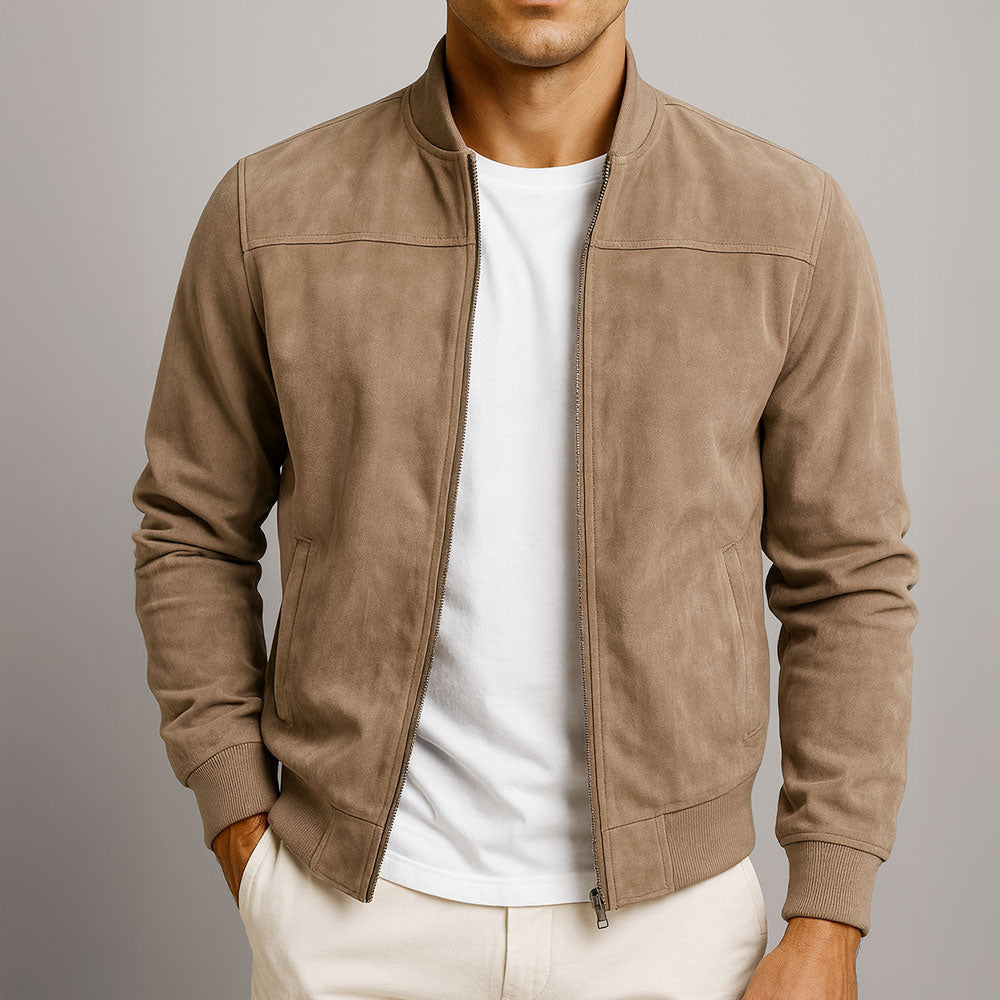 SUEDE EFFECT JACKET FOR MEN