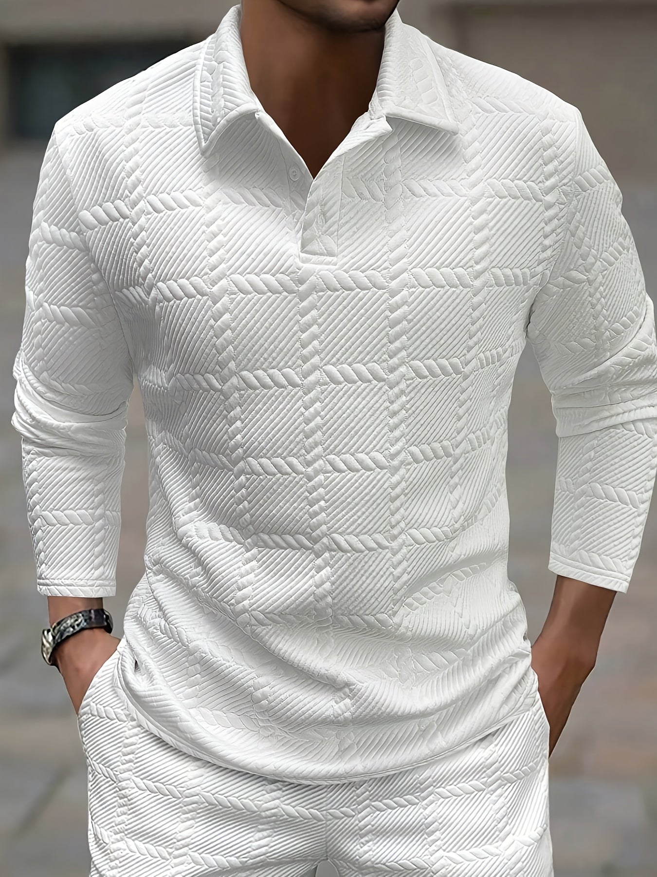 JACQUARD POLO SHIRT FOR MEN