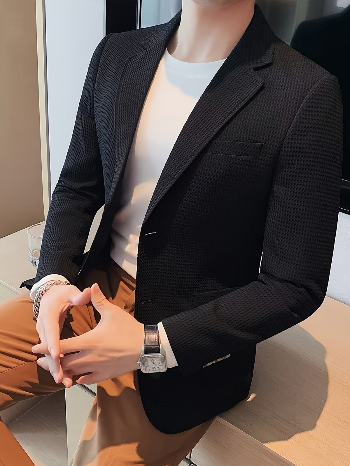 WAFFLE BLAZER FOR MEN