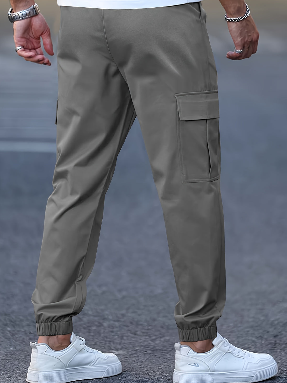 MID WAIST CARGO TROUSERS FOR MEN