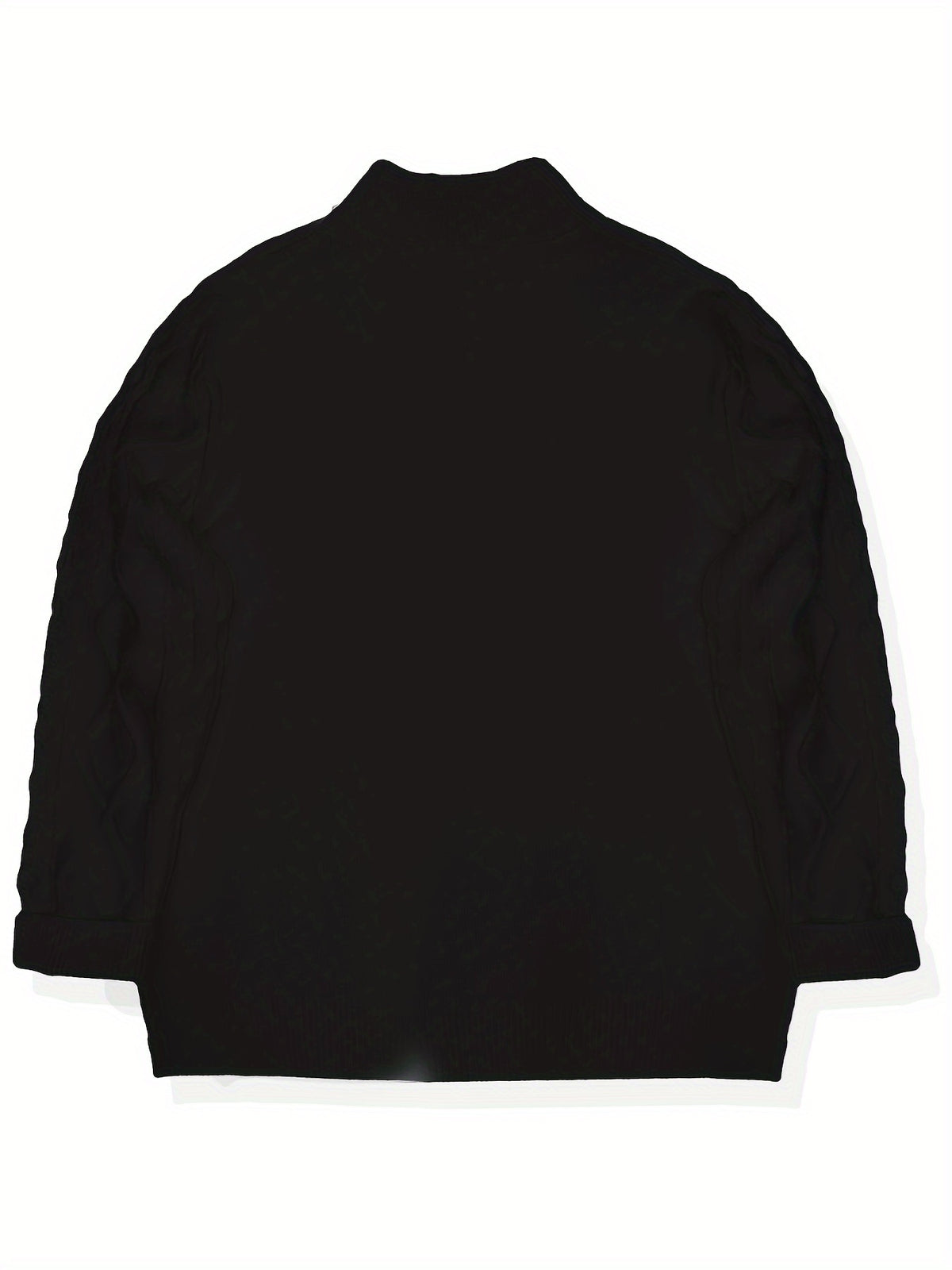 CABLE KNIT HALF ZIP SWEATER FOR MEN