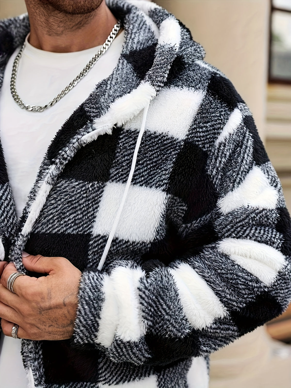 COLOURBLOCK HOODED JACKET FOR MEN