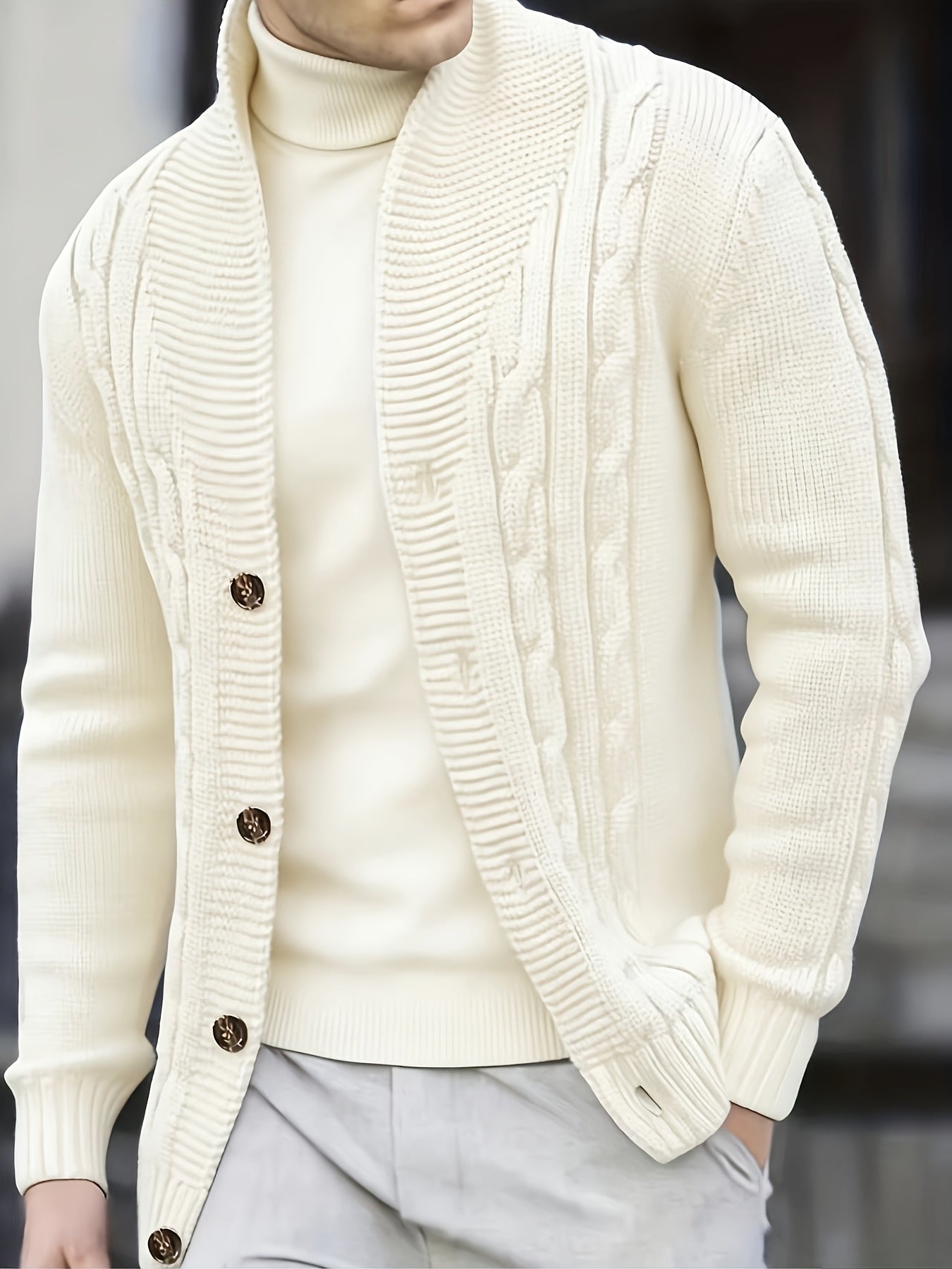 RIBBED KNIT SWEATER FOR MEN